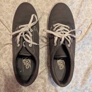 Vans Women's Charcoal Canvas Sneakers - 8.5
